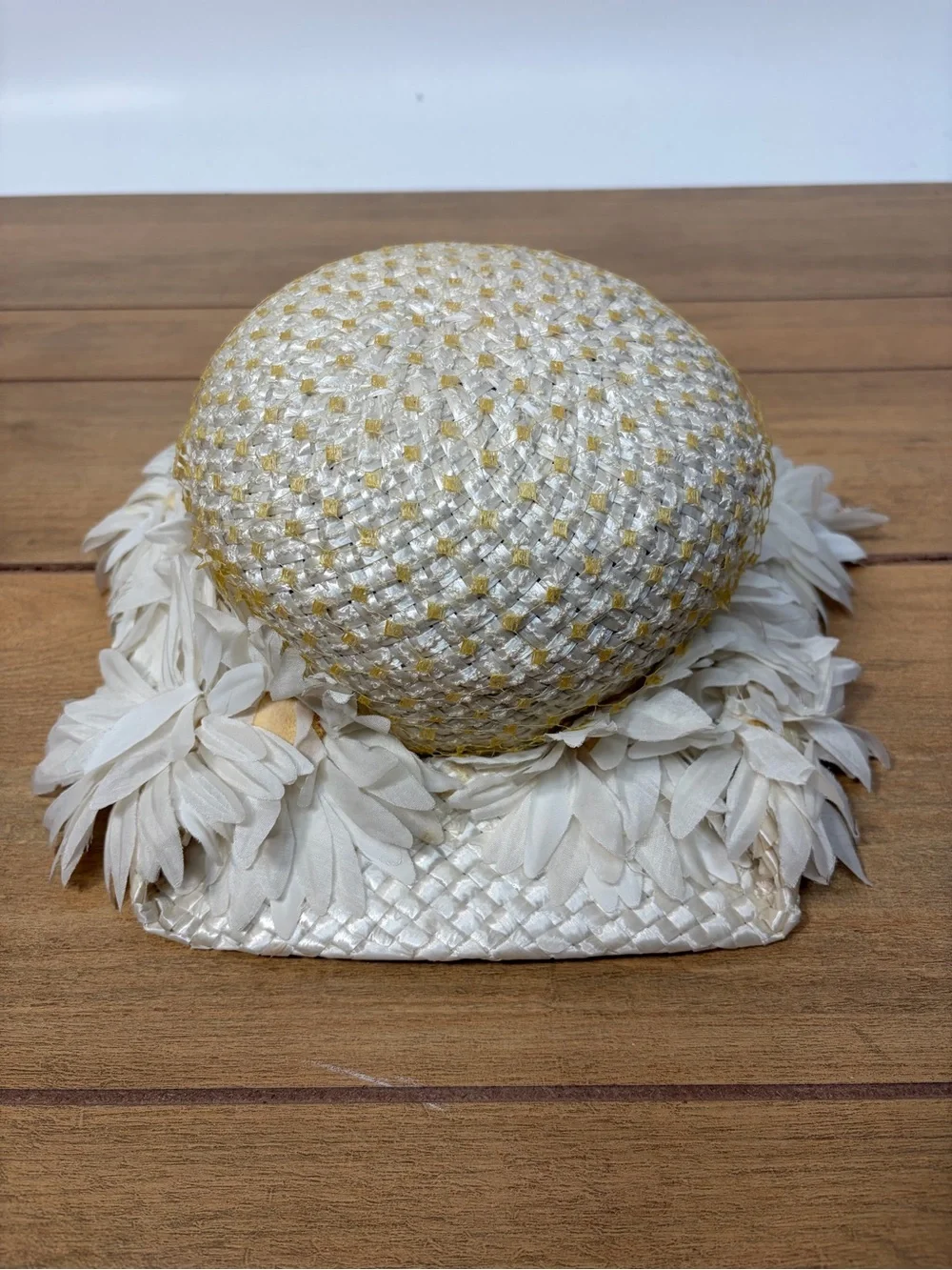 Vintage Sonni California Daisy Floral Brimmed Hat 60s